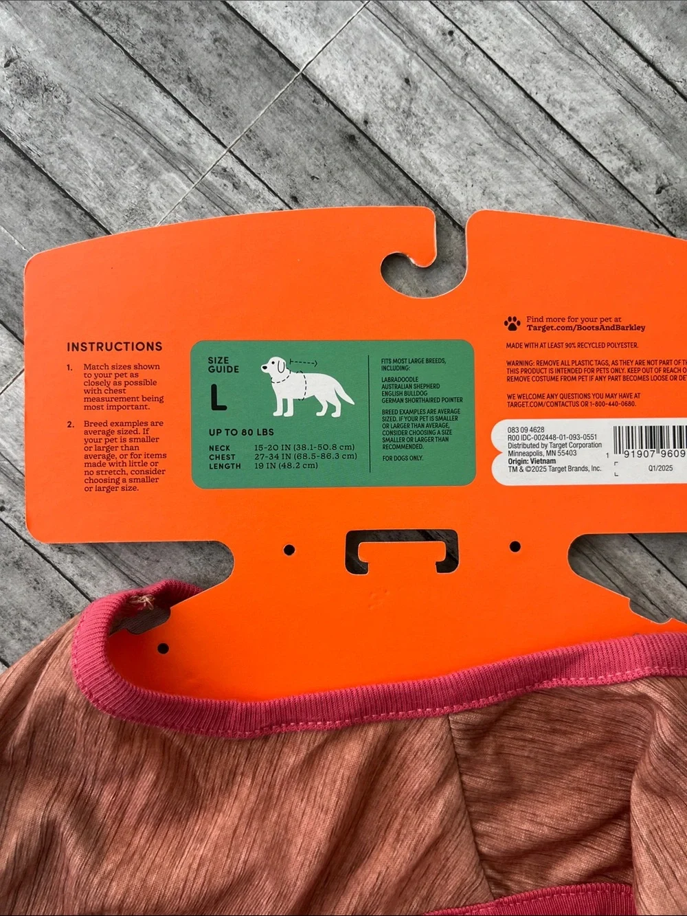Boots & Barkley Brown Pet Shirt with Red Charcuterie Print